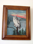 vintage owl painting