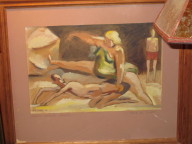 Vintage figurative painting