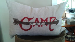 Camp for Rent pillow